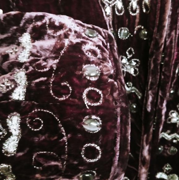 Chico's Plum Velvet Jacket - Picture 6 of 10